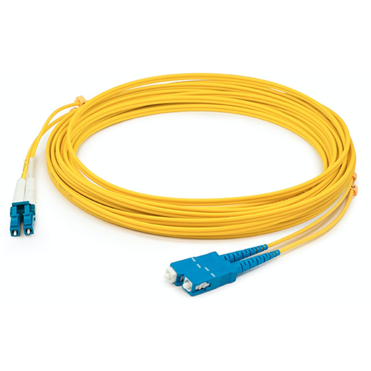 AddOn 18m LC (Male) to SC (Male) Straight Yellow OS2 Duplex Plenum Fiber Patch Cable