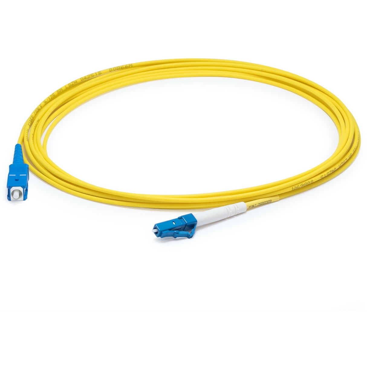 AddOn 19m LC (Male) to SC (Male) Straight Yellow OS2 Simplex Plenum Fiber Patch Cable