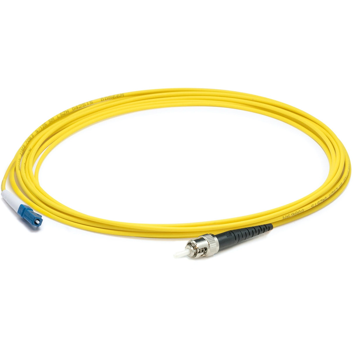 AddOn 15m LC (Male) to ST (Male) Straight Yellow OS2 Simplex Plenum Fiber Patch Cable