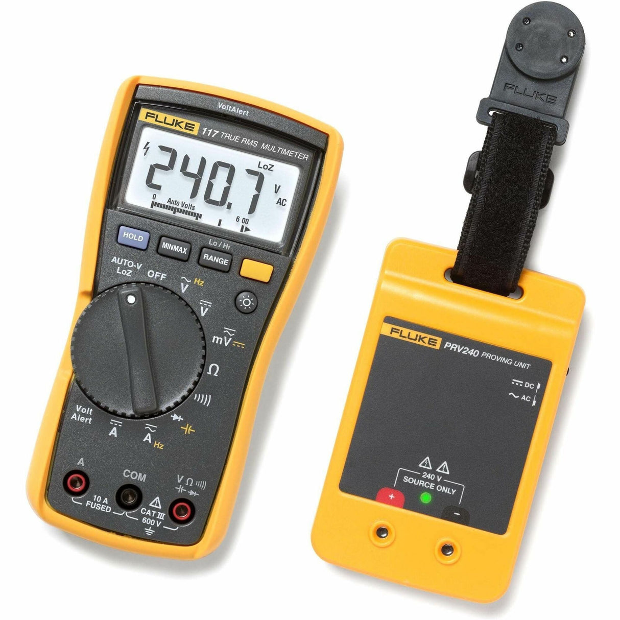 Fluke 117 Multimeter and PRV240 Proving Unit Kit
