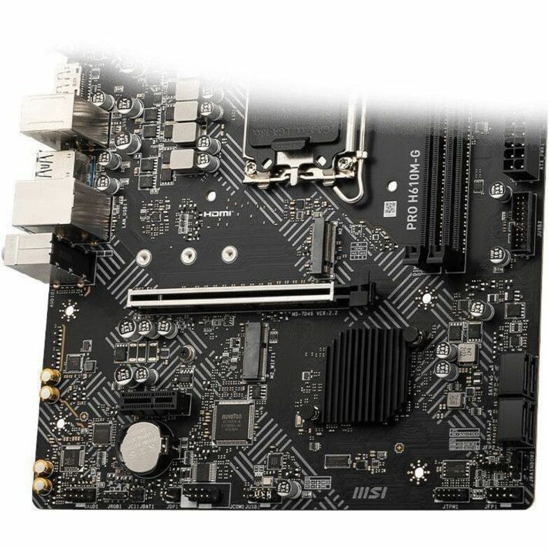 MSI PRO H610M-G Desktop Motherboard - Intel H610 Chipset - Socket LGA-1700 - Micro ATX