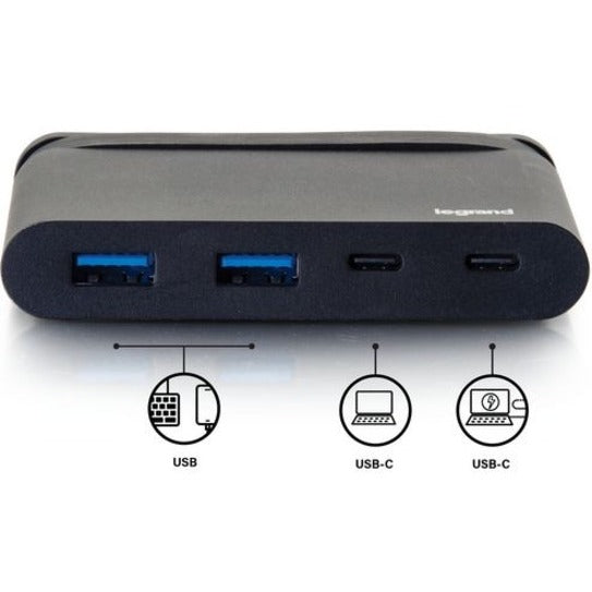 C2G USB C Hub with USB A, USB C and Power Delivery - USB Hub