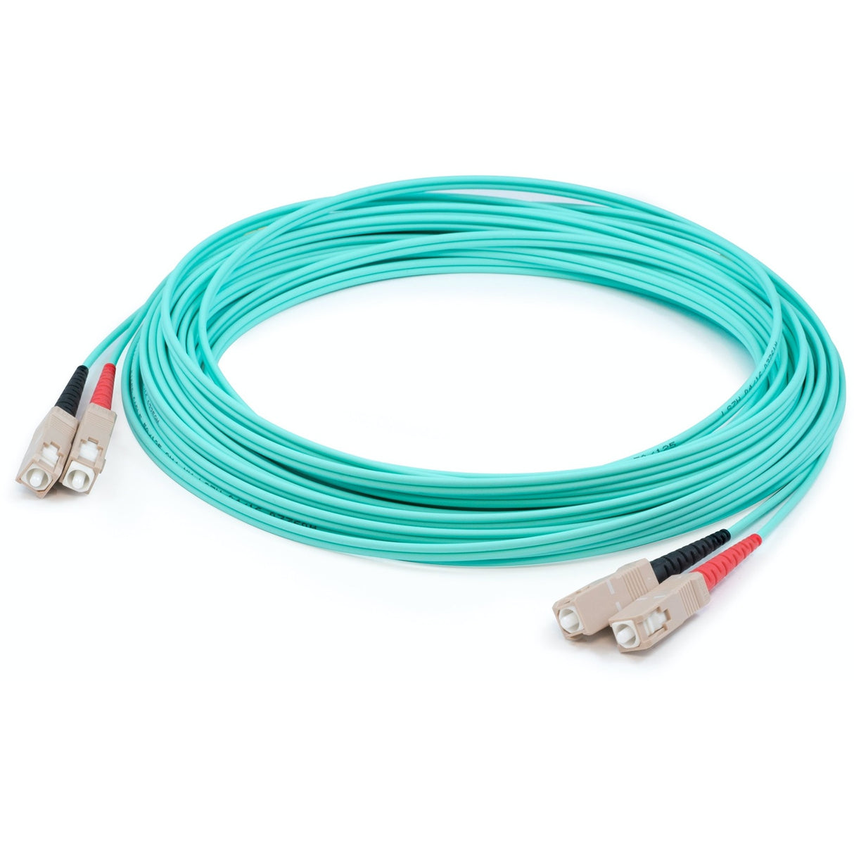 AddOn 16m SC (Male) to SC (Male) Straight Aqua OM4 Duplex Plenum Fiber Patch Cable