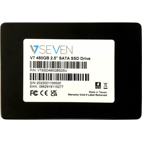 V7 V7SSD480GBS25U 480 GB Solid State Drive - 2.5" Internal - SATA (SATA/600) - TAA Compliant