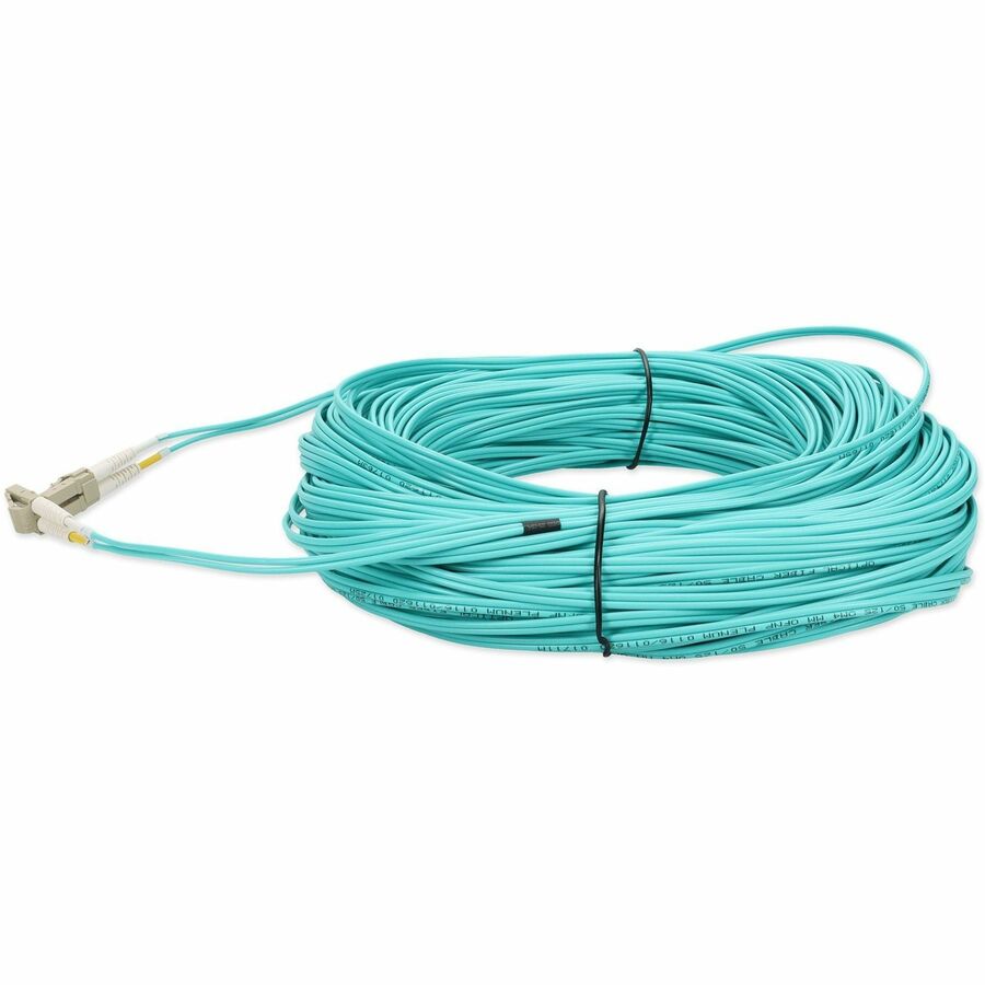 AddOn 91m LC (Male) to LC (Male) Straight Aqua OM4 Duplex Plenum Fiber Patch Cable