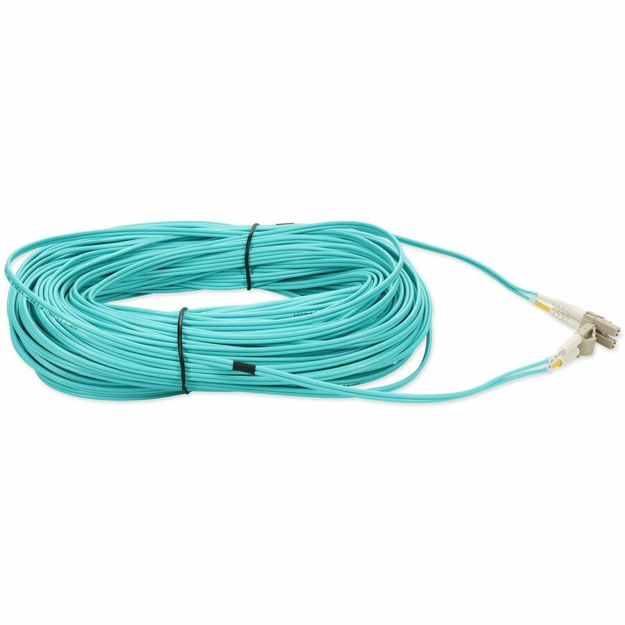 AddOn 91m LC (Male) to LC (Male) Straight Aqua OM4 Duplex Plenum Fiber Patch Cable