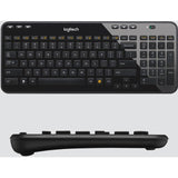 Logitech K360 Compact Wireless Keyboard for Windows, 2.4GHz Wireless, USB Unifying Receiver, 12 F-Keys, 3-Year Battery Life, Compatible with PC, Laptop (Glossy Black)