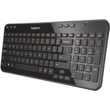 Logitech K360 Compact Wireless Keyboard for Windows, 2.4GHz Wireless, USB Unifying Receiver, 12 F-Keys, 3-Year Battery Life, Compatible with PC, Laptop (Glossy Black)