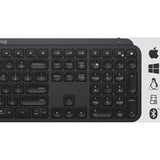 Logitech MX Keys Advanced Wireless Illuminated Keyboard, Tactile Responsive Typing, Backlighting, Bluetooth, USB-C, Apple macOS, Microsoft Windows, Linux, iOS, Android, Metal Build (Black)