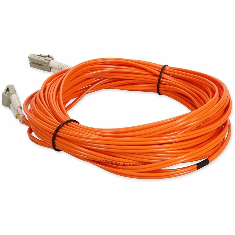 AddOn 11m LC (Male) to LC (Male) Straight Orange OM4 Duplex Fiber OFNR (Riser-Rated) Patch Cable
