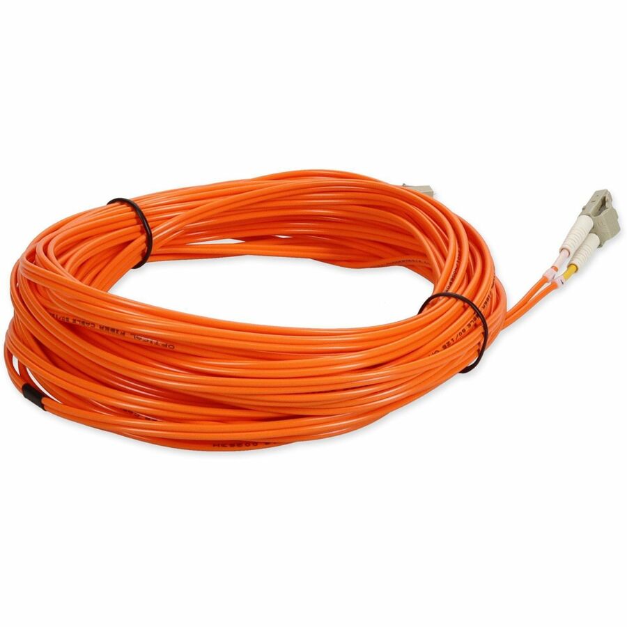 AddOn 11m LC (Male) to LC (Male) Straight Orange OM4 Duplex Fiber OFNR (Riser-Rated) Patch Cable