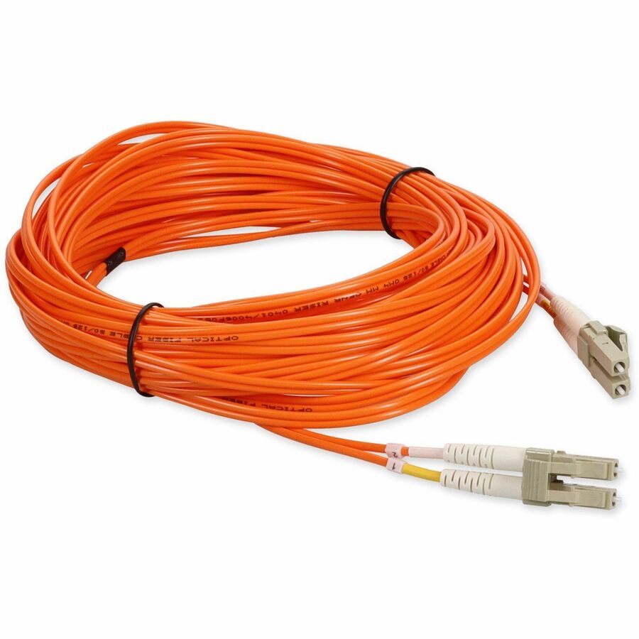 AddOn 11m LC (Male) to LC (Male) Straight Orange OM4 Duplex Fiber OFNR (Riser-Rated) Patch Cable