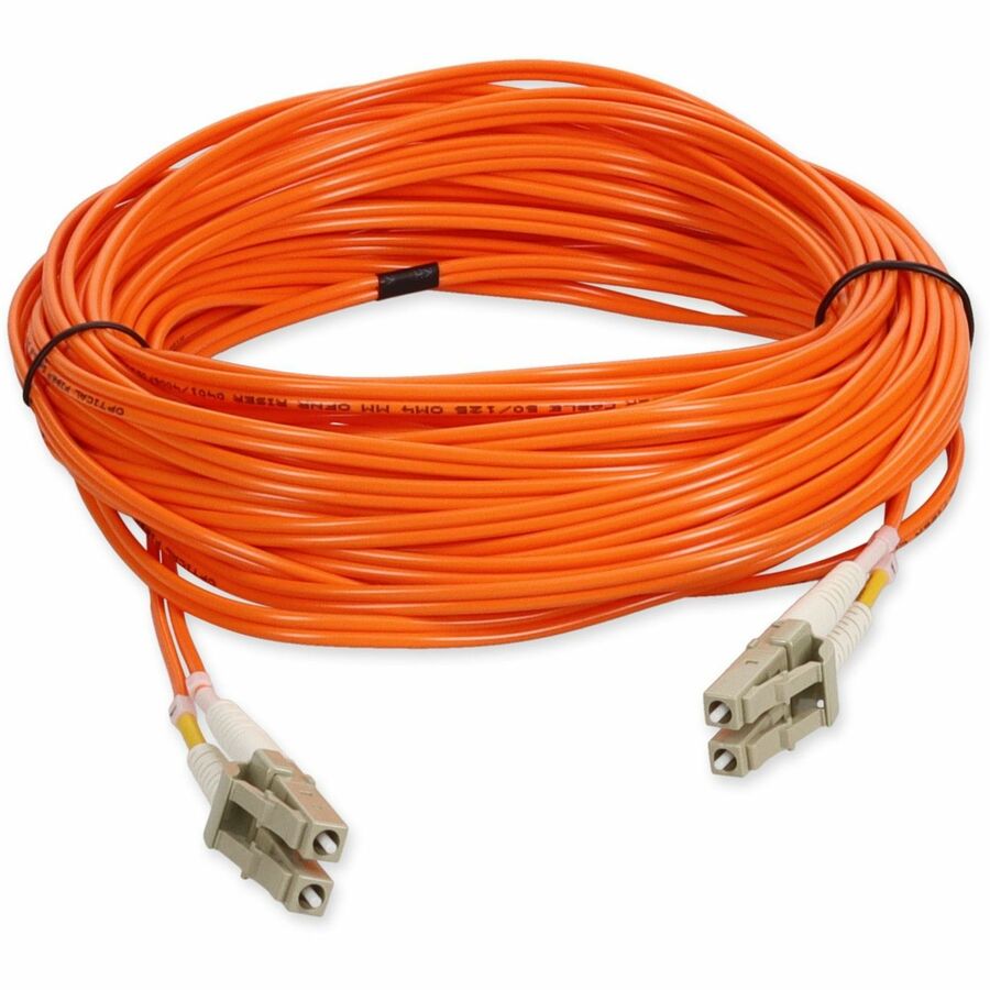 AddOn 11m LC (Male) to LC (Male) Straight Orange OM4 Duplex Fiber OFNR (Riser-Rated) Patch Cable