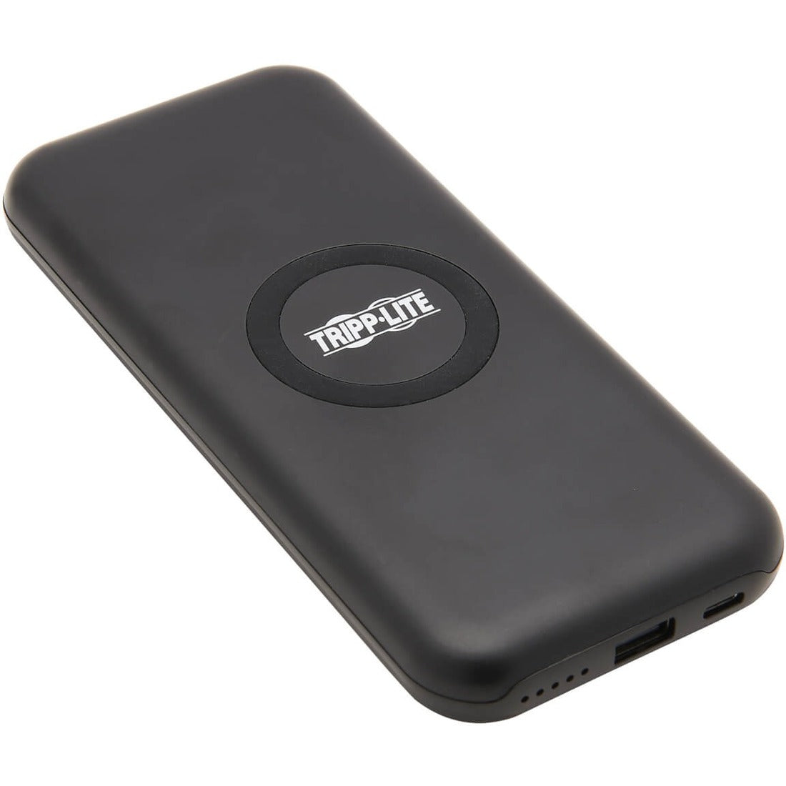 Tripp Lite by Eaton Portable Wireless Charging Power Bank - 10,000 mAh Qi Certified Apple and Samsung Compatible Black