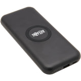 Tripp Lite by Eaton Portable Wireless Charging Power Bank - 10,000 mAh Qi Certified Apple and Samsung Compatible Black