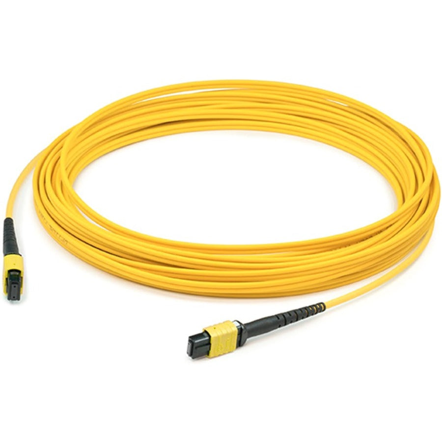 AddOn 15m MPO (Female) to MPO (Female) Yellow OS2 Duplex Fiber LSZH-rated Patch Cable