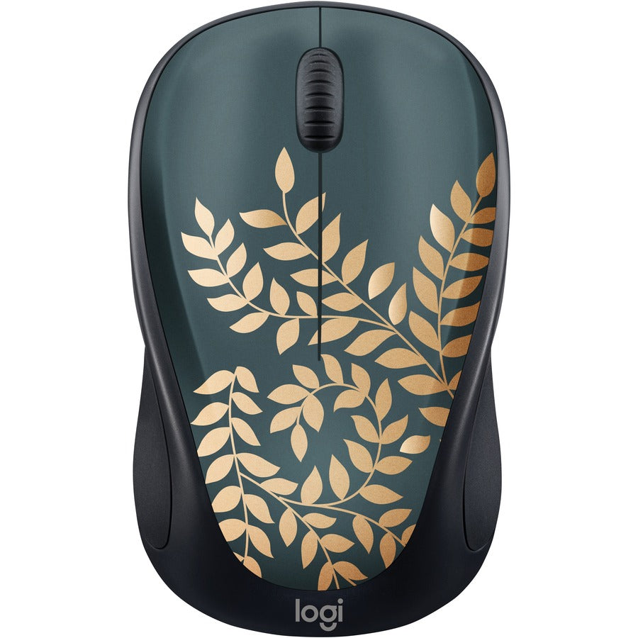 Logitech Design Collection Limited Edition Wireless Mouse with Colorful Designs - USB Unifying Receiver, 12 months AA Battery Life, Portable & Lightweight, Easy Plug & Play with Universal Compatibility - GOLDEN GARDEN