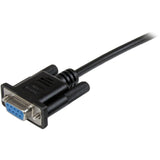 StarTech.com 1m Black DB9 RS232 Serial Null Modem Cable F/F