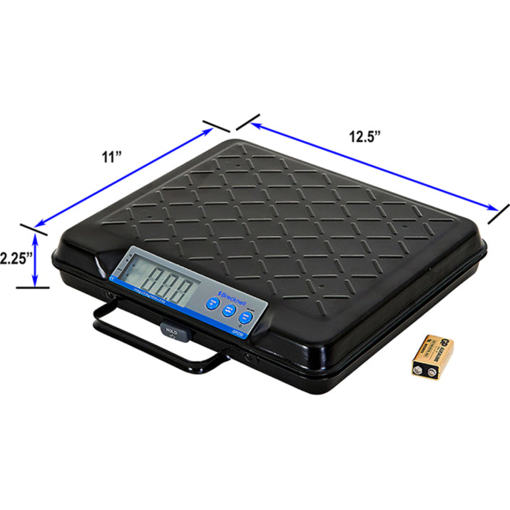 Brecknell GP100 USB Electronic General Purpose Bench Scale, 100LB Capacity, Portable, Internal Backlit Display, USB COM Port