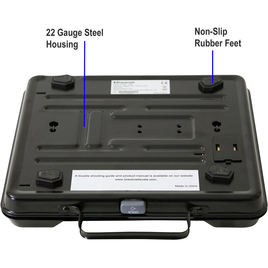 Brecknell GP250 USB Electronic General Purpose Bench Scale, 250LB Capacity, Portable, Internal Backlit Display, USB COM Port