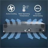 TP-LINK TL-MC1400 14-slot unmanaged Fiber Converter Chassis, single power supply, 19-inch rack mountable, 2 cooling fans