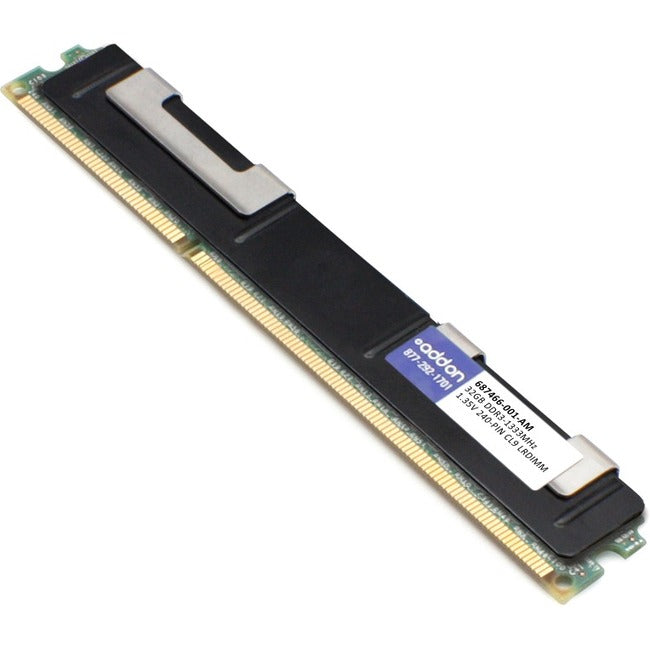 AddOn AM1333D3QRLRD/32GB x1 HP 687466-001 Compatible Factory Original 32GB DDR3-1333MHz Load-Reduced ECC Quad Rank 1.35V 240-pin CL9 LRDIMM