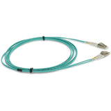 AddOn 0.5m LC (Male) to LC (Male) Aqua OM4 Duplex Fiber LSZH-rated Patch Cable