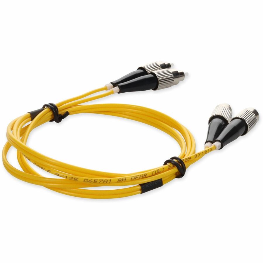 AddOn 2m FC (Male) to FC (Male) Yellow OS2 Duplex Fiber OFNR (Riser-Rated) Patch Cable