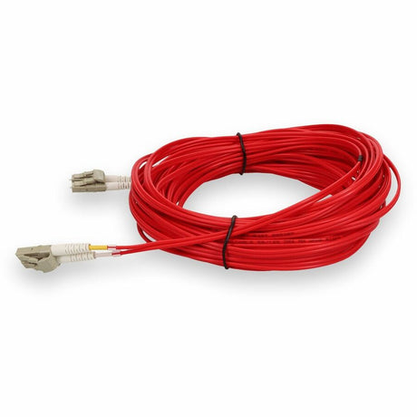 AddOn 20m LC (Male) to LC (Male) Red OM4 Duplex Fiber OFNR (Riser-Rated) Patch Cable