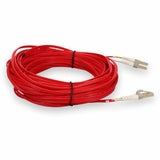 AddOn 20m LC (Male) to LC (Male) Red OM4 Duplex Fiber OFNR (Riser-Rated) Patch Cable