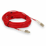 AddOn 20m LC (Male) to LC (Male) Red OM4 Duplex Fiber OFNR (Riser-Rated) Patch Cable