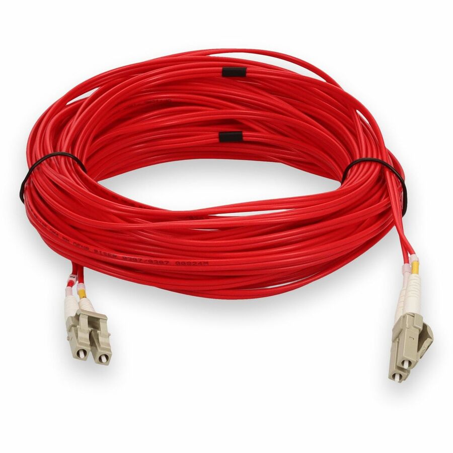 AddOn 20m LC (Male) to LC (Male) Red OM4 Duplex Fiber OFNR (Riser-Rated) Patch Cable