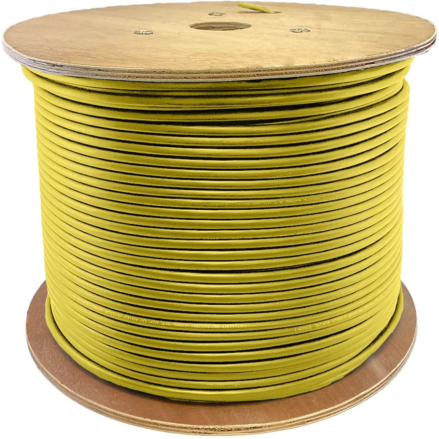 AddOn 1000ft Non-Terminated Yellow Cat5e UTP PVC Solid Copper Patch Cable