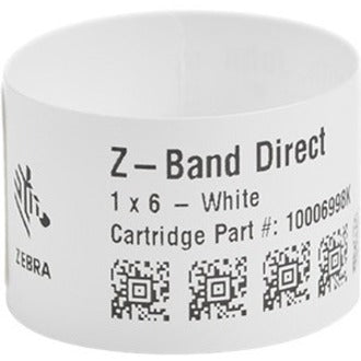 Zebra Wristband Polypropylene 1 x 11in Direct Thermal Zebra Z-Band Direct Orange HC100