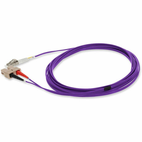 AddOn 2m LC (Male) to SC (Male) Purple OM1 Duplex Fiber OFNR (Riser-Rated) Patch Cable