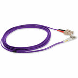 AddOn 2m LC (Male) to SC (Male) Purple OM1 Duplex Fiber OFNR (Riser-Rated) Patch Cable