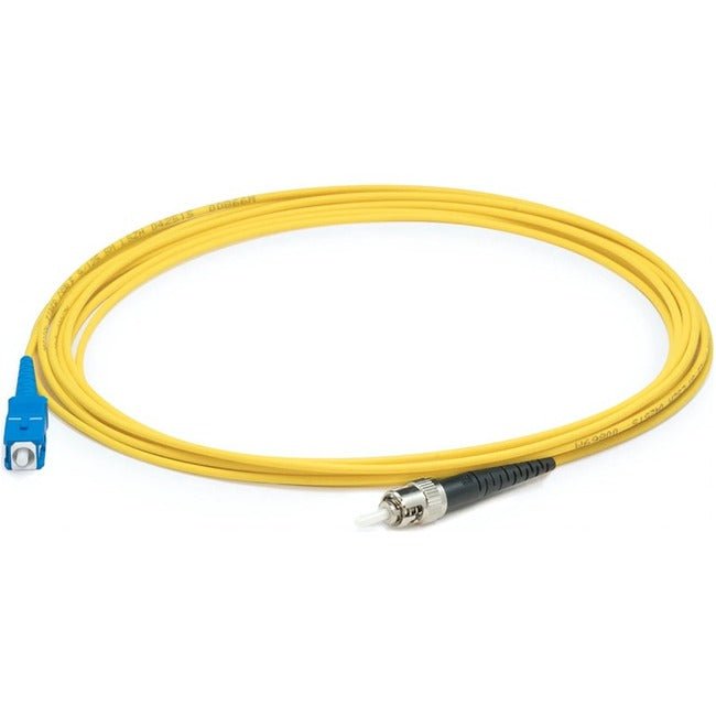 AddOn 1m SC (Male) to ST (Male) Straight Yellow OS2 Simplex Plenum Fiber Patch Cable