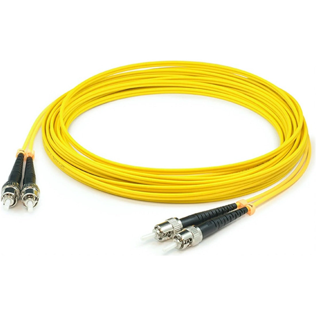 AddOn 100m ST (Male) to ST (Male) Straight Yellow OS2 Duplex LSZH Fiber Patch Cable