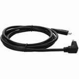 6ft (2m) USB-C 3.1 (Male) to USB-C 3.1 (Male) Right Angled Black Cable