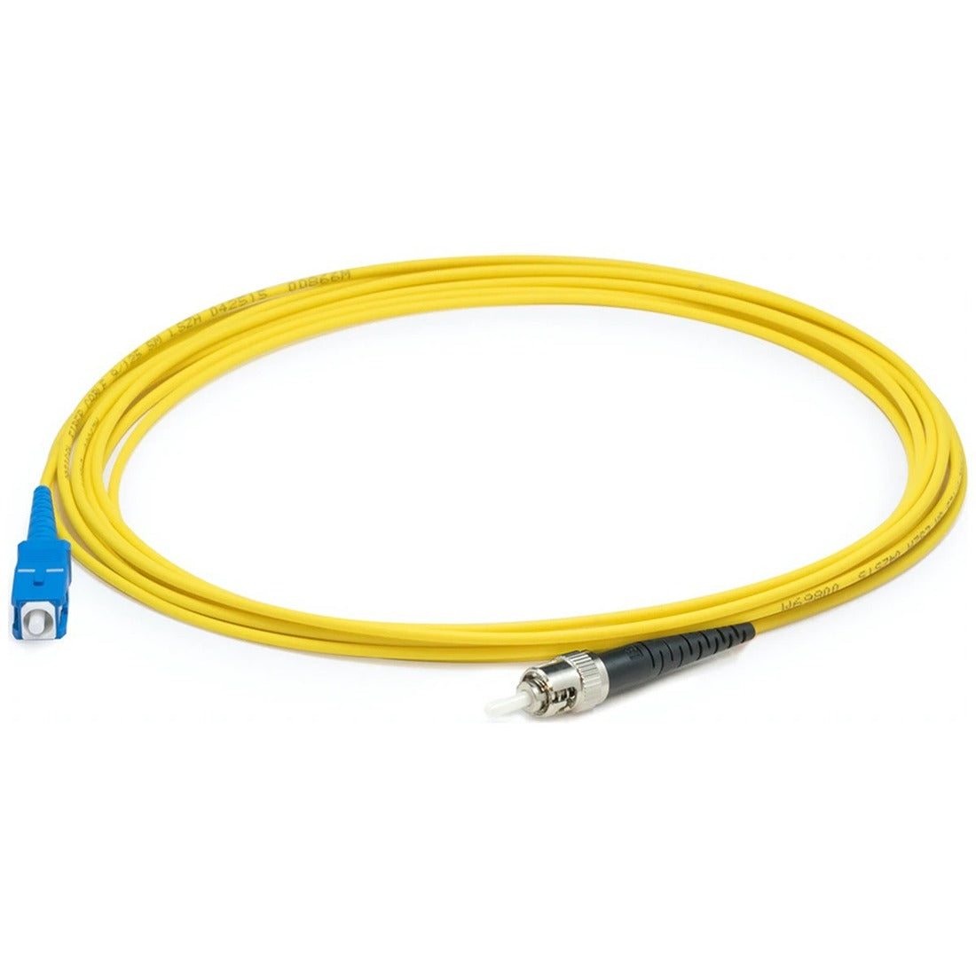 AddOn 19m SC (Male) to ST (Male) Straight Yellow OS2 Simplex Plenum Fiber Patch Cable