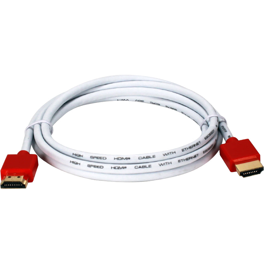 QVS 10ft High Speed HDMI UltraHD 4K with Ethernet Thin Flexible Cable