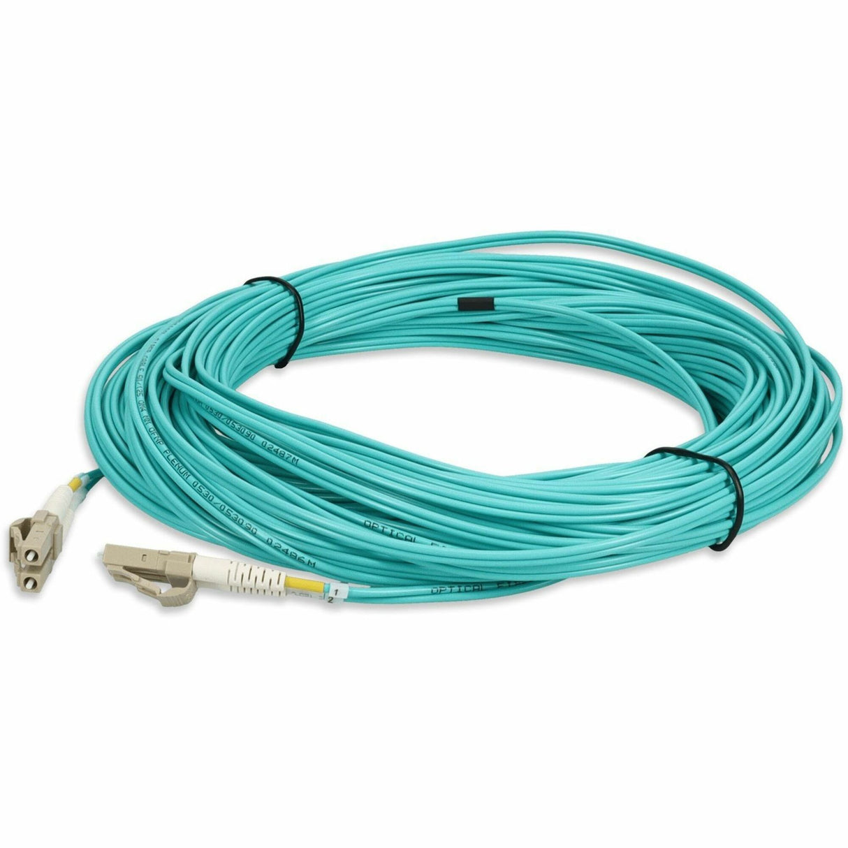 AddOn 22m LC (Male) to LC (Male) Straight Aqua OM4 Duplex Plenum Fiber Patch Cable