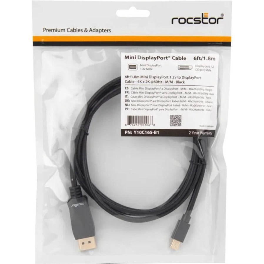 Rocstor DisplayPort/Mini DisplayPort Audio/Video Cable (3-Pack)