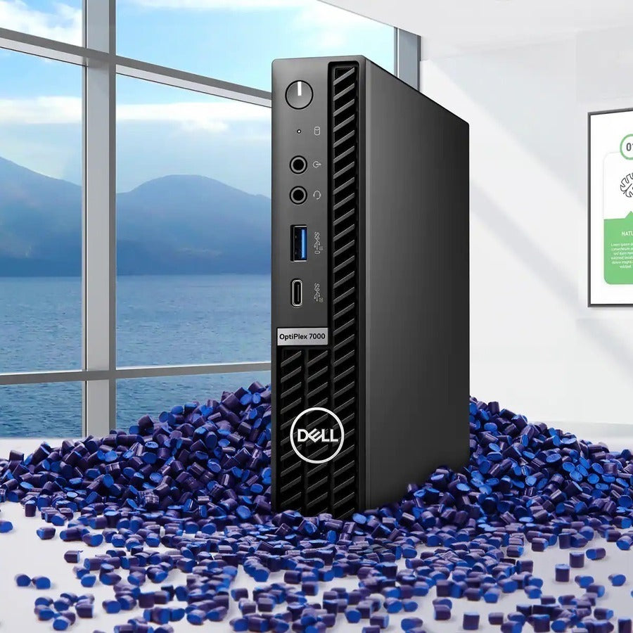 Dell OptiPlex 7000 Desktop Computer - Intel Core i5 12th Gen i5-12500T - 8 GB - 256 GB SSD - Micro PC - Black