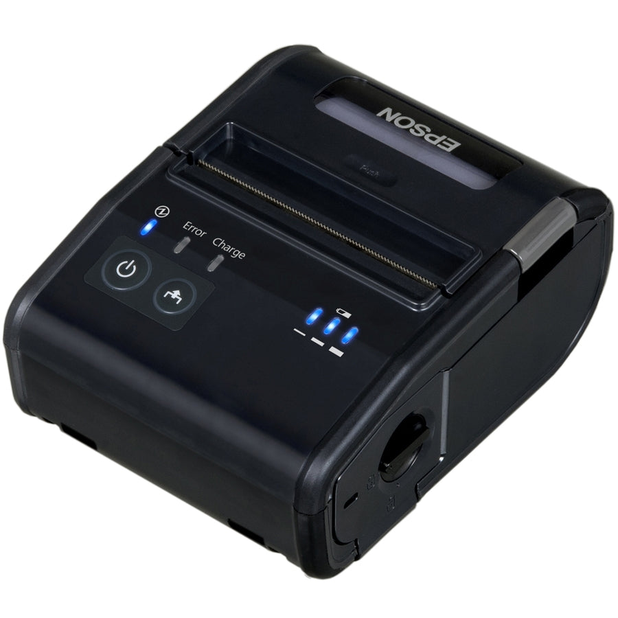 Epson Mobilink P80 Mobile Direct Thermal Printer - Monochrome - Portable - Receipt Print - USB - Bluetooth - Cool Black - 3.94 in/s Mono - 203 dpi - 3.13" Label Width