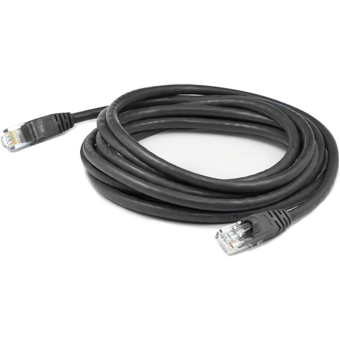 AddOn 10ft M12 (Male) to RJ-45 (Male) Black Cat5e UTP PVC Copper Patch Cable