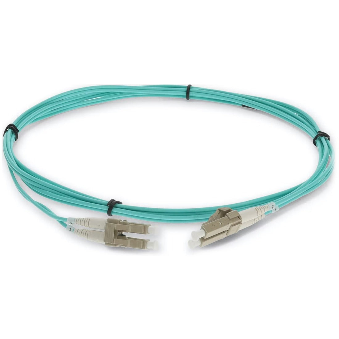 AddOn 2m LC (Male) to LC (Male) Aqua OM3 Duplex OFNR (Riser-Rated) Straight Fiber Patch Cable