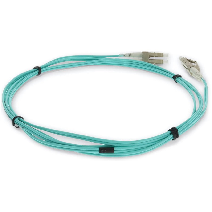 AddOn 2m LC (Male) to LC (Male) Aqua OM3 Duplex OFNR (Riser-Rated) Straight Fiber Patch Cable