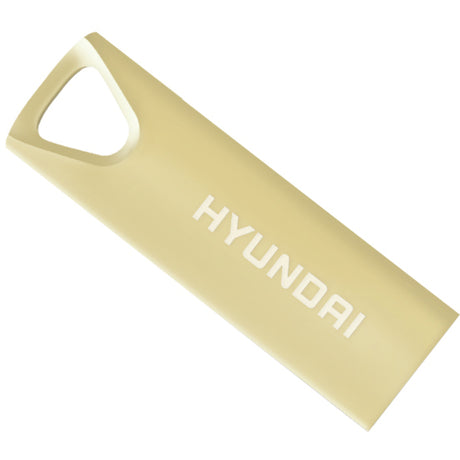 Hyundai Bravo Deluxe 16GB High Speed Fast USB 2.0 Flash Memory Drive Thumb Drive Metal, Gold