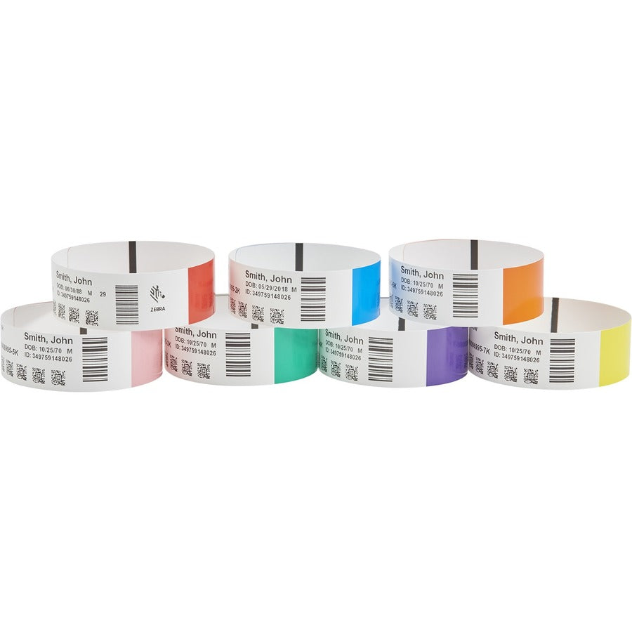 Zebra Wristband Polypropylene 1 x 11in Direct Thermal Zebra Z-Band Direct 3 in core